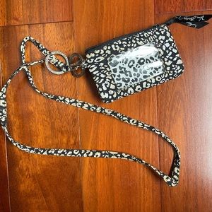 Vera Bradley lanyard plus matching zipper wallet in pattern Camocat !